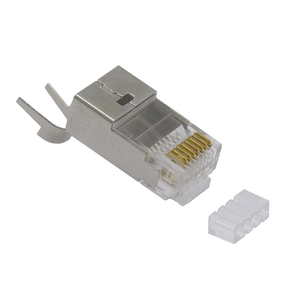 RJ45 CAT7 Shielded Plug Solid 50Micron 3 Prong 20pcs RJ45 CAT7 Shielded Plug Solid 50Micron 3 Prong 20pcs